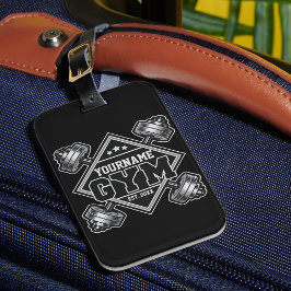 Etiqueta De Bagagem Giro de Cruzamento de Elevação de Peso do NOME Per