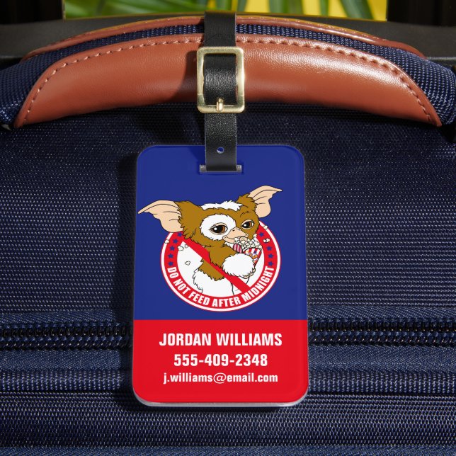 Etiqueta De Bagagem Gizmo | Não Alimente Após A Meia-Noite (Frente Insitu 2)