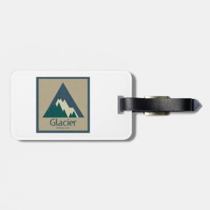 Etiqueta De Bagagem Glacier National Park Rustic