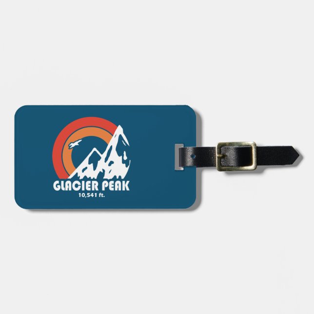 Etiqueta De Bagagem Glacier Peak Sun Eagle (Frente Horizontal)