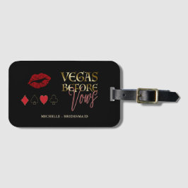 Etiqueta De Bagagem Glam Vegas Antes dos Votos Cassino Despedida de So