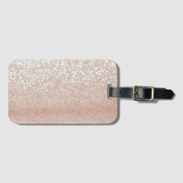 Etiqueta De Bagagem Glitter (Frente Horizontal)