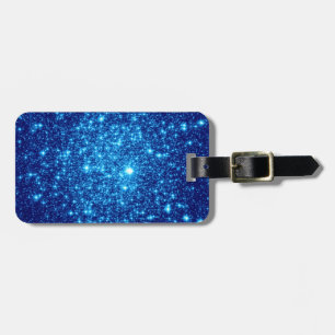 Etiqueta De Bagagem Glitter Astral Azul