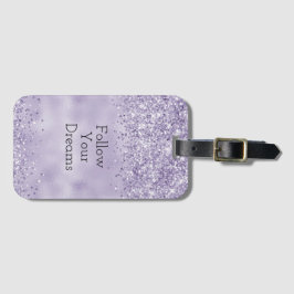 Etiqueta De Bagagem Glitzy Roxo   
