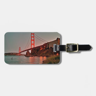 Etiqueta De Bagagem Golden gate bridge em Sun para baixo