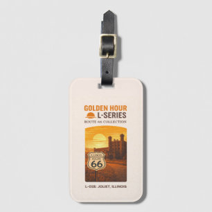 Etiqueta De Bagagem Golden Hour Route 66 L-Series Joliet Illinois ->