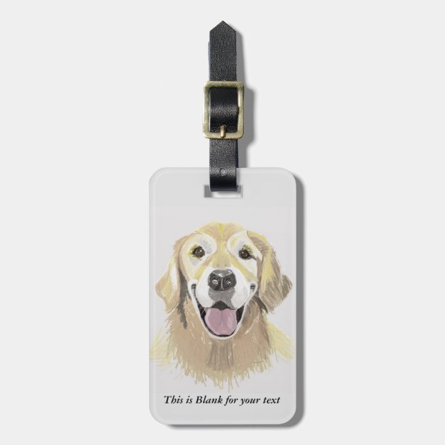 Etiqueta De Bagagem Golden retriever (Frente Vertical)