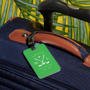 Etiqueta De Bagagem Golf Adventures Golfer BagTag Verde