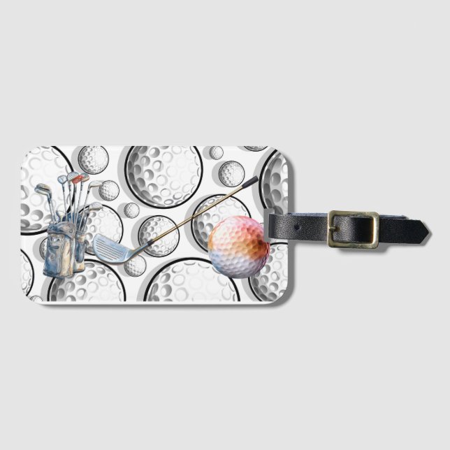 Etiqueta De Bagagem Golf esportivo (Frente Horizontal)
