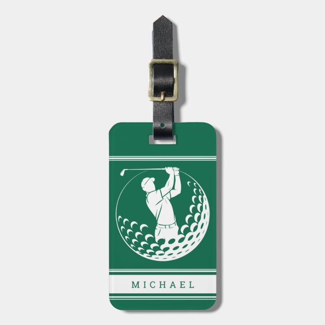 Etiqueta De Bagagem Golf Personalizado (Frente Vertical)