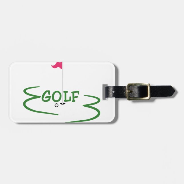 Etiqueta De Bagagem Golfe (Frente Horizontal)