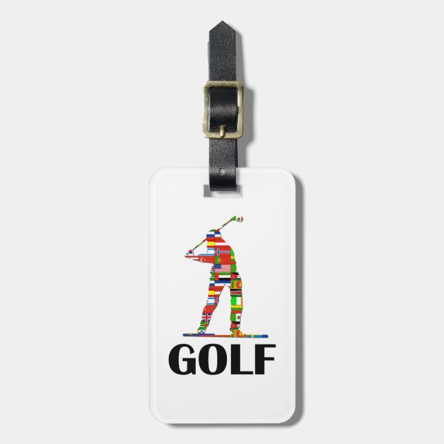 Etiqueta De Bagagem Golfe (Frente Vertical)