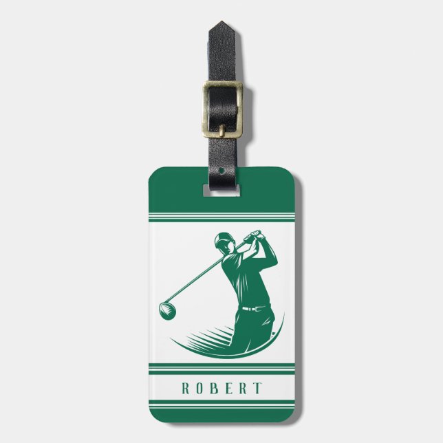 Etiqueta De Bagagem Golfe Personalizado  (Frente Vertical)