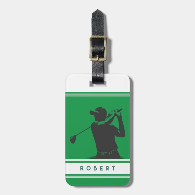 Etiqueta De Bagagem Golfe Personalizado  (Frente Vertical)