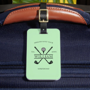 Etiqueta De Bagagem Golfer Cross Club