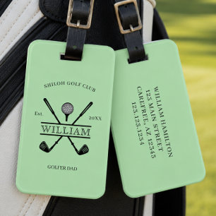 Etiqueta De Bagagem Golfer Cross Club 