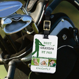 Etiqueta De Bagagem Golfer MELHOR GRANDPA POR PÁR 3 Foto Personalizada