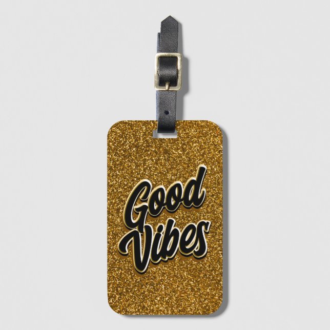 Etiqueta De Bagagem Good Vibes (Frente Vertical)