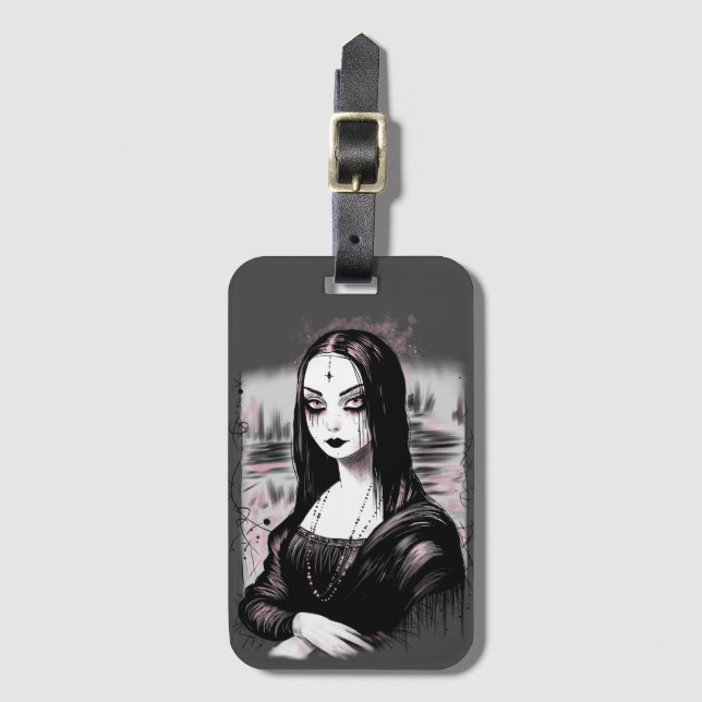 Etiqueta De Bagagem Gótico Mona Lisa (Frente Vertical)