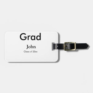 Etiqueta De Bagagem grad boy add name congrats date year text