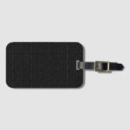 Etiqueta De Bagagem Grade Industrial Geométrico Minimalista Carbono Pr