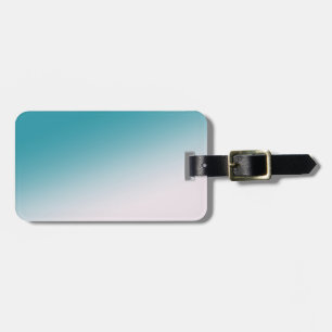 Etiqueta De Bagagem Gradiente Branco e Teal