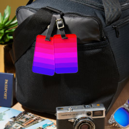 Etiqueta De Bagagem Gradiente de Ombre Colorido Divertido