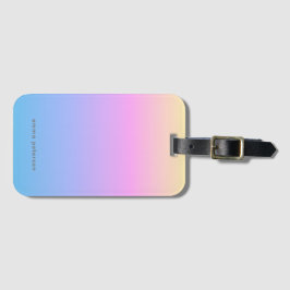 Etiqueta De Bagagem Gradiente e nome do verão sunset