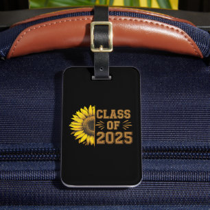 Etiqueta De Bagagem Graduado da Turma de 2025 Girassol Graduação