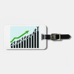 Etiqueta De Bagagem Gráfico de Barra de Progresso de Sucesso de Cresci