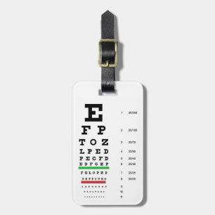 Etiqueta De Bagagem gráfico de visão ocular de Snellen para oftalmolog