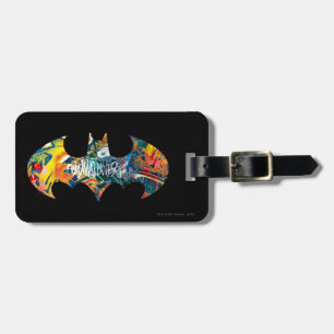 Etiqueta De Bagagem Grafite do logotipo Batman Neon/80s