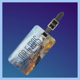 Etiqueta De Bagagem Grand Canyon Clouds Personalizou o Sr. e a Sra. Pe
