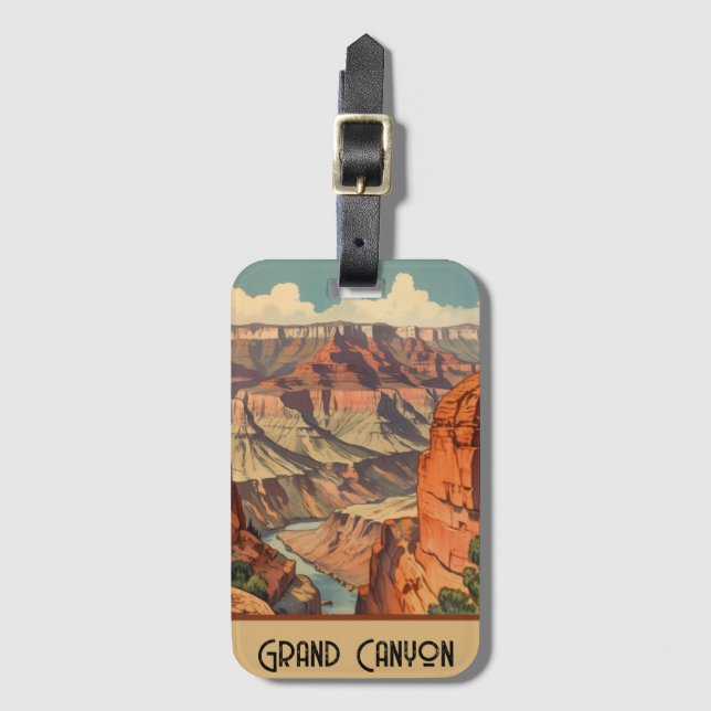 Etiqueta De Bagagem Grand Canyon - Viagem Design (Frente Vertical)