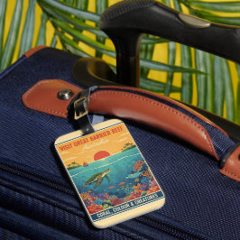 Etiqueta De Bagagem Grande Barreira de Coral Vintage Austrália