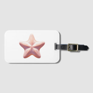 Etiqueta De Bagagem Grande Estrela-do-Mar Rosa
