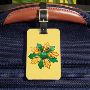 Etiqueta De Bagagem Grande Funky Groovy Daisy Blossom