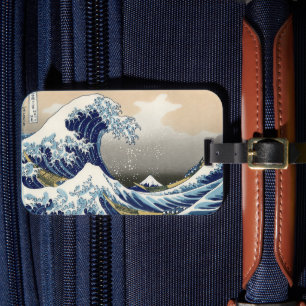 Etiqueta De Bagagem Grande Onda de Kanagawa Hokusai