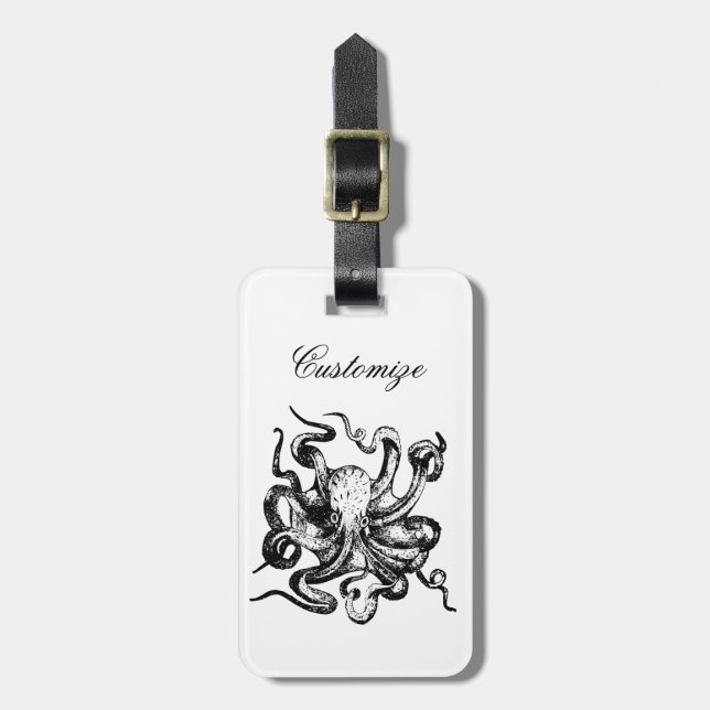 Etiqueta De Bagagem Grande polvo Thunder_Cove (Frente Vertical)