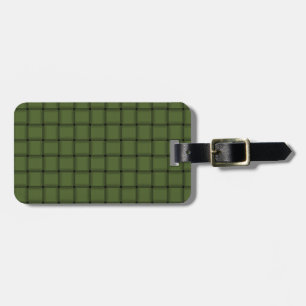 Etiqueta De Bagagem Grande Weave - verde azeitona escura