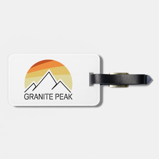 Etiqueta De Bagagem Granite Peak Montana Retro (Traseira Horizontal)