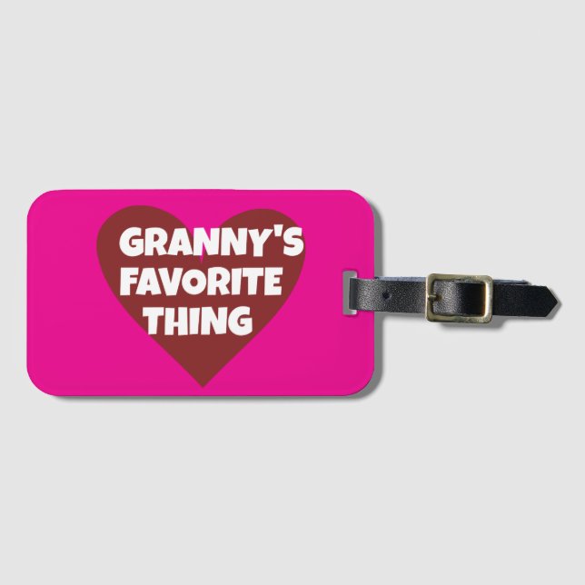 ETIQUETA DE BAGAGEM GRANNY'S FAVORITE THING  (Frente Horizontal)