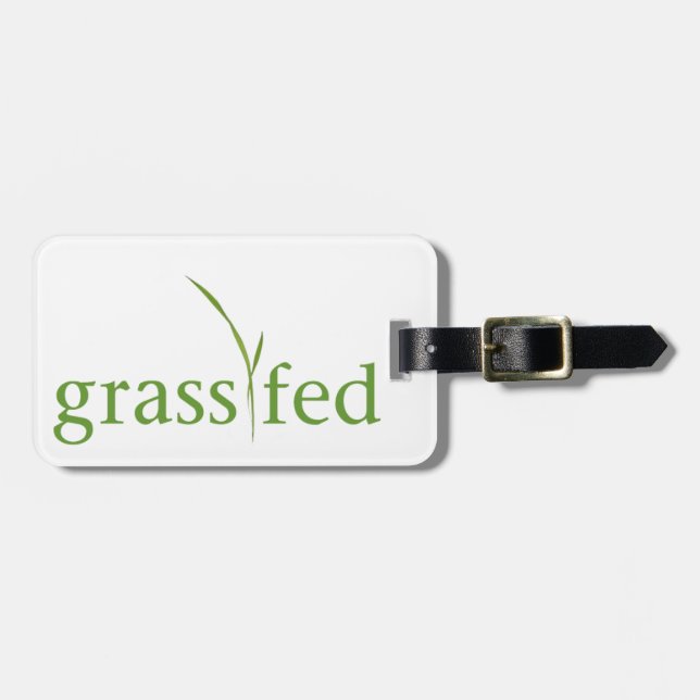 Etiqueta De Bagagem Grass Fed (Frente Horizontal)