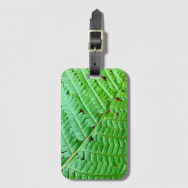 Etiqueta De Bagagem Green Fern Leaf