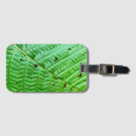 Etiqueta De Bagagem Green Fern Leaf