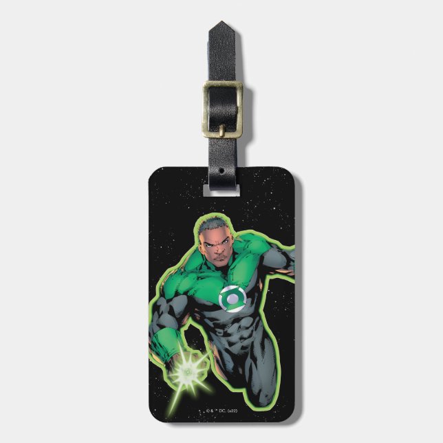Etiqueta De Bagagem Green Lantern John Stewart (Frente Vertical)