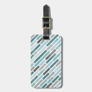 Etiqueta De Bagagem Grunge Diagonal Stripe Padrão