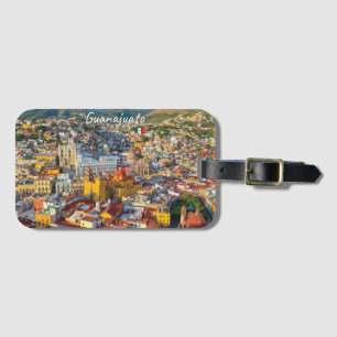 Etiqueta De Bagagem Guanajuato, México - Paisagem Urbana Colorida