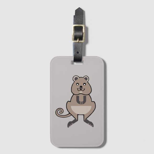 Etiqueta De Bagagem Guerreiro da vida selvagem - Happy QUOKKA - Marsup (Frente Vertical)