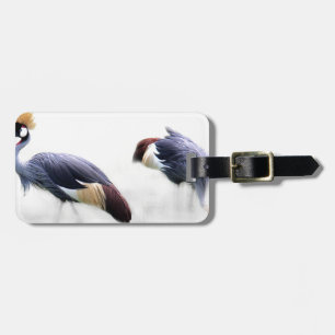 Etiqueta De Bagagem guindaste-cinzento-aves-asa-pena